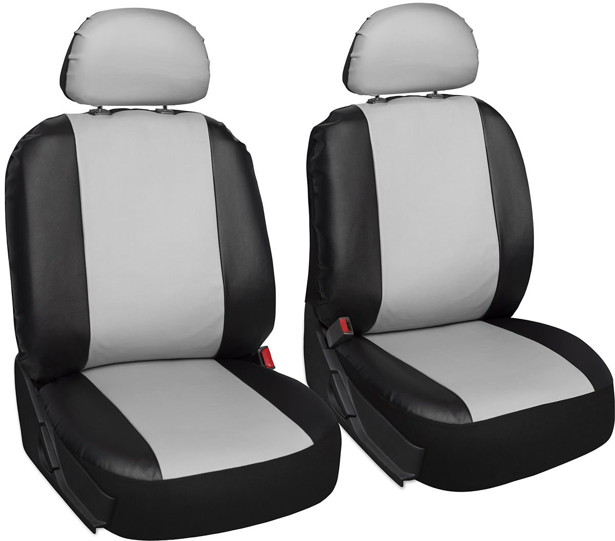 New Faux Leather White Black Seat Cover for Dodge Charger w/Detachable Head Rests