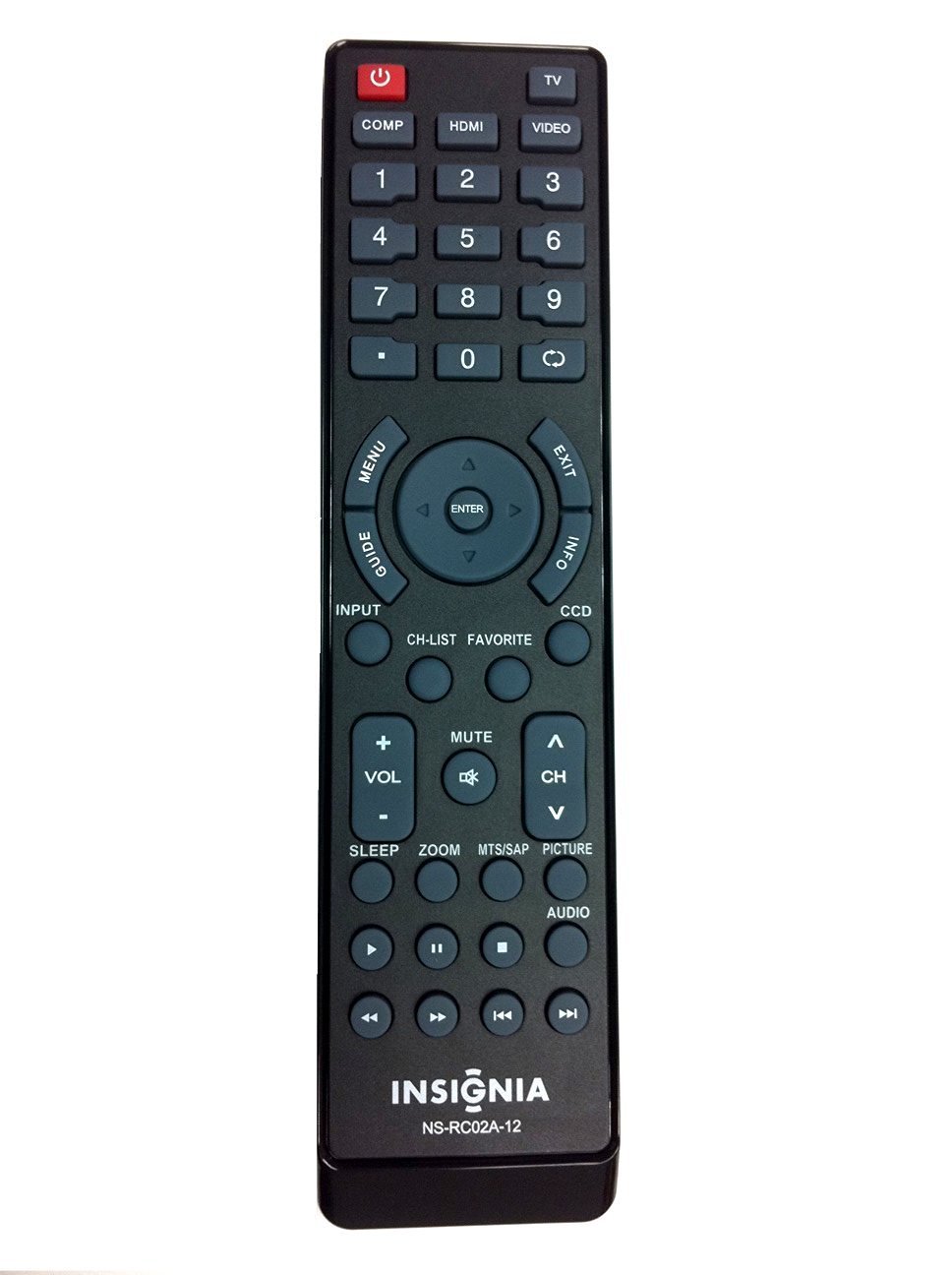 New Insignia NS-42E570A11 NS-26L450A11 NS-22E450A11 TV remote NS-RC01A-12