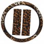New Car Seat Covers Orange 17pc Set for Auto Cheetah Leopard Animal Print Belt Pads