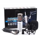New Professional Condenser Microphone Studio Recording with Shock Mount White