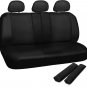 New Faux Leather Black Seat Cover for Toyota Rav4 Steering Wheel-Belt Pads-Head Rest