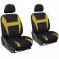 New Car Seat Covers Yellow Black 17pc Set for Auto Steering Wheel/Belt Pad/Head Rest