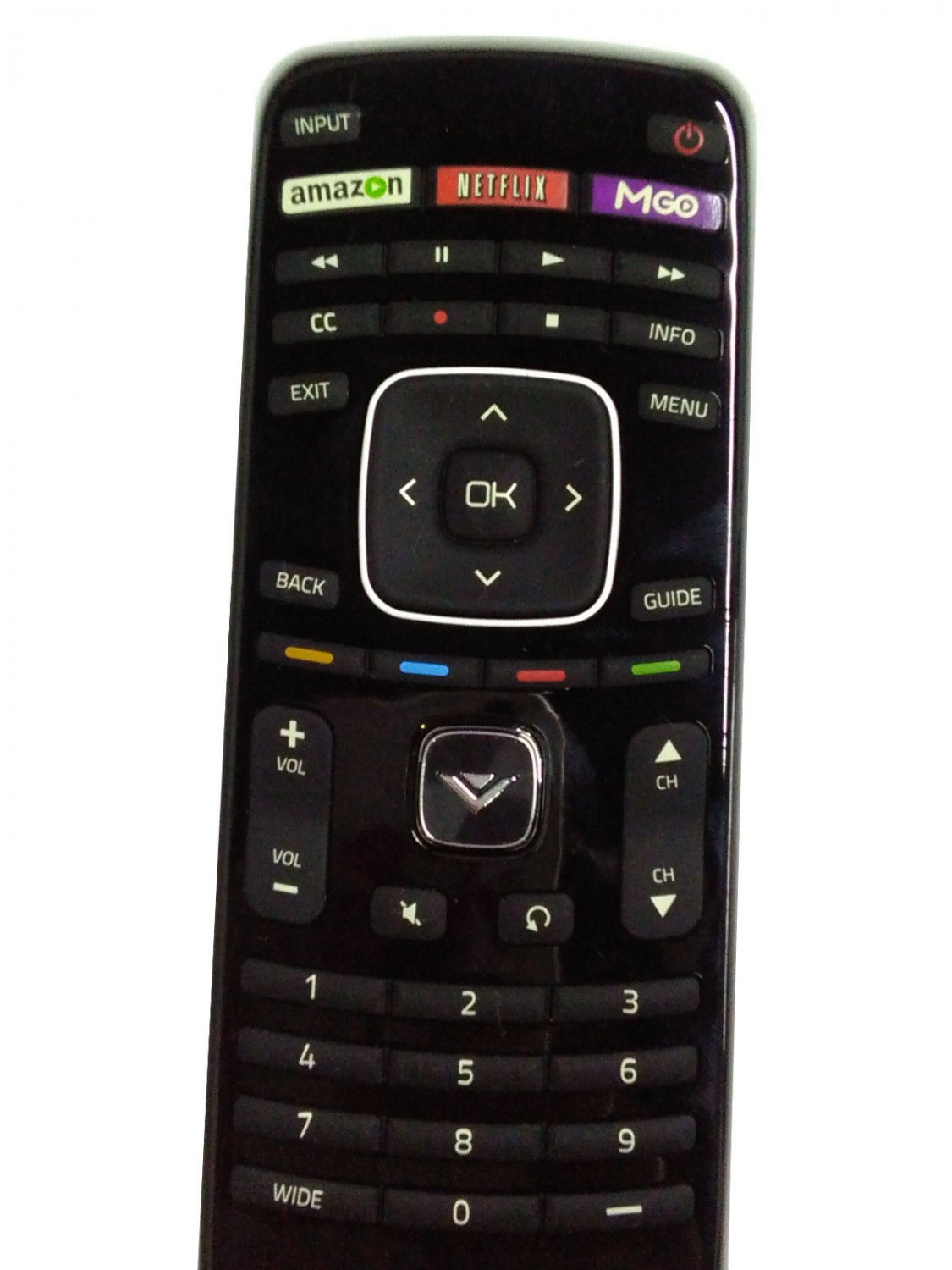 New Vizio XRT112 LED Smart Internet Apps TV Remote with Amazon, Netflix & M-GO Keys