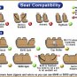 New Car Seat Covers For Auto Honda Civic Bench Grey Black w/Belt Pads Faux Leather