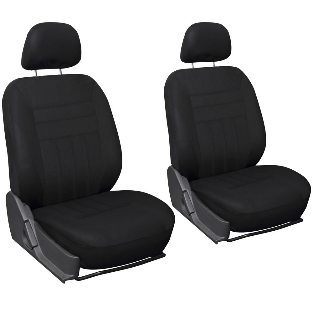New Car Seat Covers For Auto Honda Civic 6pc Bucket Set Black w/Head Rest Mesh