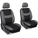 New Car Seat Covers For Auto Nissan Altima 6pc Bucket Grey Black w/Head Rest Mesh