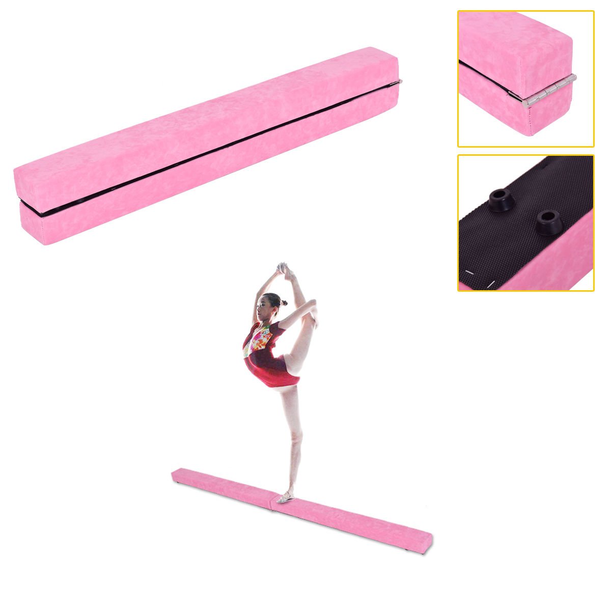 7' Sectional Gymnastics Floor Balance Beam Skill Performance Training Folding