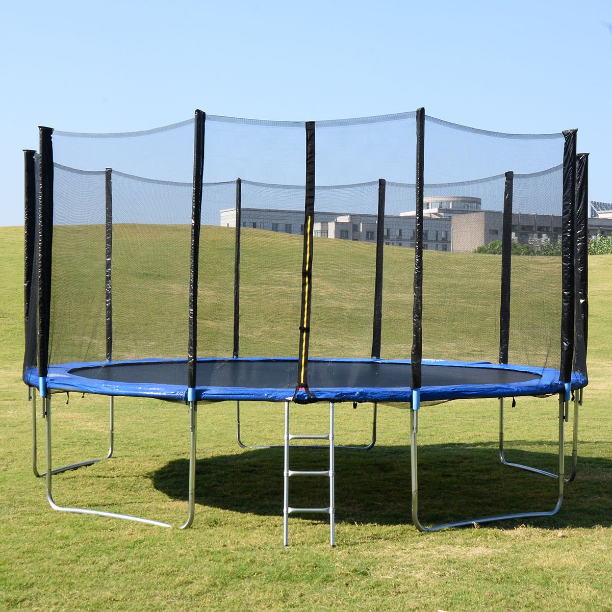 15 FT Trampoline Combo Bounce Jump Safety Enclosure Net W/Spring Pad Ladder New