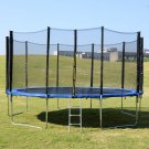 15 FT Trampoline Combo Bounce Jump Safety Enclosure Net W/Spring Pad Ladder New