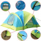 Waterproof 10 Person Camping Tent Outdoor Hiking Two Layer Backpack Blue/Green