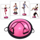 23"" Yoga Ball Balance Trainer Yoga Fitness Strength Exercise Workout w/Pump Rose
