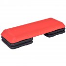 Fitness Aerobic Step 43'' Cardio Adjust 4"" - 6"" - 8"" Exercise Stepper w/Risers
