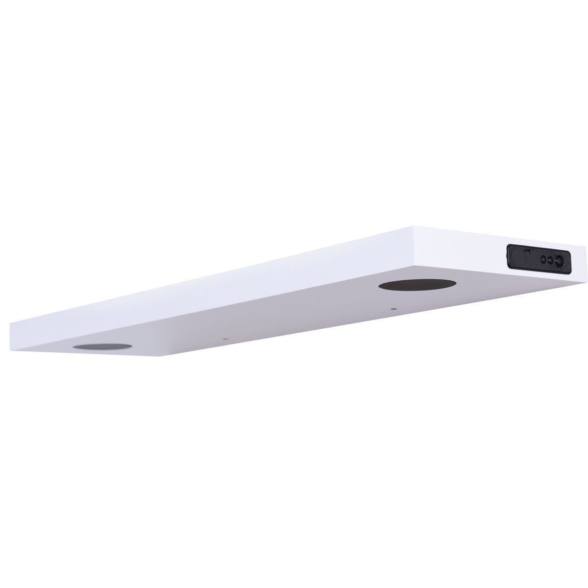 32""L Wall Mount Bluetooth Wireless or USB Speaker Shelf with Two Speakers