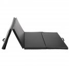 4'x8'x2"" Gymnastics Mat Thick Folding Panel Gym Fitness Exercise Mat Black