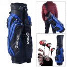 Costway Golf Stand Cart Bag 14 Way Divider Lightweight w/ Carry Belt Blue 2016