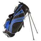 Golf Stand Cart Bag Club w/6 Way Divider Carry Organizer Pockets Storage Blue