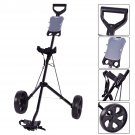 Folding 2 Wheel Push Pull Golf Club Cart Trolley Swivel w/Scoreboard Lightweight