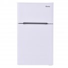 Stainless Steel Refrigerator Small Freezer Cooler Fridge Compact 3.2 cu ft. Unit