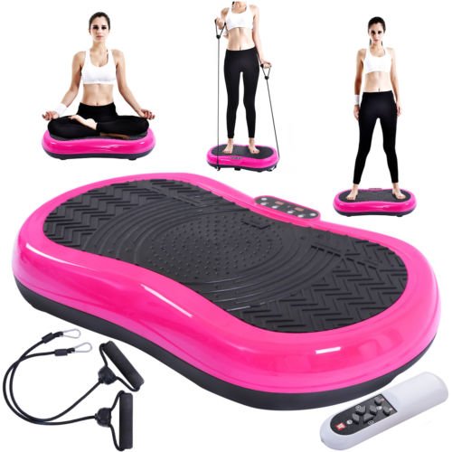 Pink Ultrathin Mini Crazy Fit Vibration Platform Massage Machine Fitness Gym