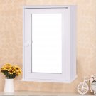 New Bathroom Wall Cabinet Single Mirror Door Cupboard Storage Wood Shelf White