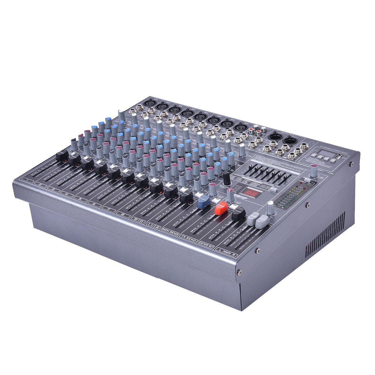 16"" Professional 12 Channel Studio Music Mixer Live Performance Console 48