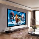 92"" Aluminum Fixed Frame 16:9 Projector Screen Velvet Matte White Home Theater