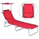 Sun Lounge Bed Chair Beach Recliner Garden Patio Pool Seat Back Relaxer Foldable