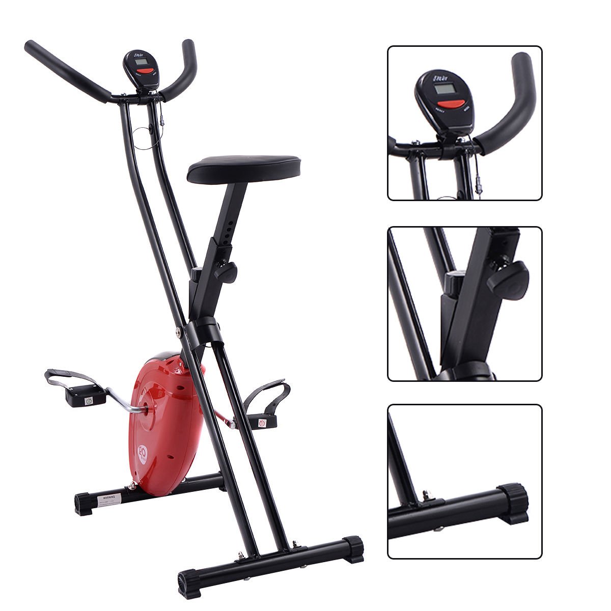 Goplus Folding XShape Exercise Bike Cardio Workout Cycling Fitness