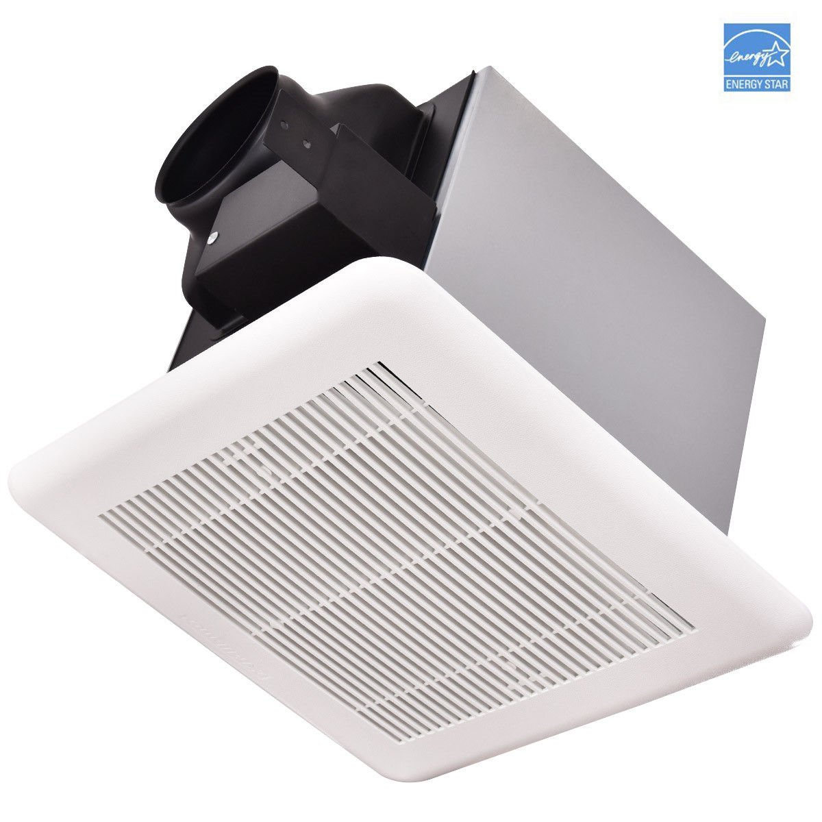 Bathroom 80 CFM Ceiling Wall Mounted Exhaust Fan Air Ventilation 0.7 Sones White