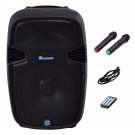 Portable 12"" 600W Rechargable Battery Powered Speaker DJ/PA System Bluetooth
