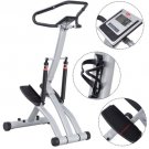 Goplus Folding Climbing Stepper Exercise Machine Dual Hydraulic w Bottle Holder