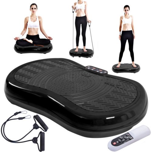 Black Ultrathin Mini Crazy Fit Vibration Platform Massage Machine Fitness Gym