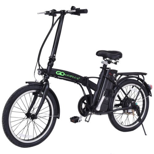 20"" 250W 36V Folding Electric Mountain Bicycle EBike Speed Lithium Battery Black
