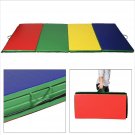 4'x10'x2"" Gymnastics Mat Folding Panel Thick Gym Fitness Exercise Multicolor New