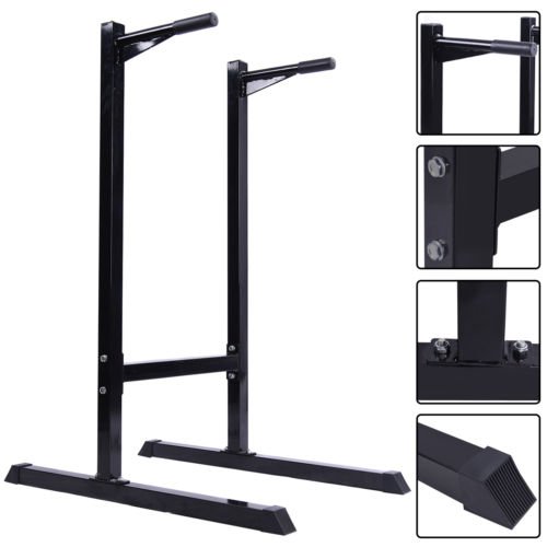 New Dipping Station Pull Push Up Stand Dip Bar Fitness Exercise Workout 500 LB