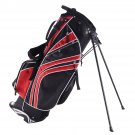 Golf Stand Cart Bag Club w/6 Way Divider Carry Organizer Pockets Storage Red