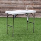 Folding Fish Table Hunting Cleaning Cutting Camping Sink Faucet w Sprayer New