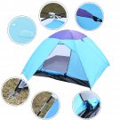 Waterproof 4-5 Person Camping Tent Outdoor Hiking Double Layer Backpack Blue