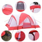 Waterproof 10 Person Camping Tent Outdoor Hiking Double Layer Backpack Red/Whit