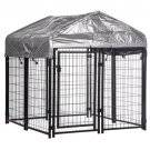 4'x4'x4.4' OutDoor Heavy Duty Playpen Welded Dog Kennel w/ Water-Resistant Cover