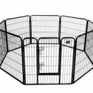 New BestPet Black 32"" 8 Panel Heavy Duty Pet Playpen Dog Exercise Pen Cat Fence