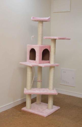 New Pink 60"" Cat Tree Condo Furniture Scratch Post Pet House P