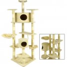 New Beige 80"" Cat Tree Condo Furniture Scratching Post Pet Cat Kitten House 9080