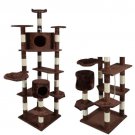 New Brown 80"" Cat Tree Condo Furniture Scratching Post Pet Cat Kitten House 9080