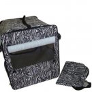 Dog Cat Pet Bed House Soft Carrier Crate Cage w/Case L-Zebra