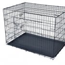 Black 36"" Pet Folding Suitcase Dog Cat Crate Cage w/Divider Kennel Pen w/Tray LC