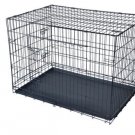New Black 30"" Pet Folding Suitcase Dog Cat Crate Cage Kennel Pen w/ABS Tray