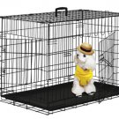 24"" Black Pet Folding Dog Cat Crate Cage Kennel w/ABS Tray 5