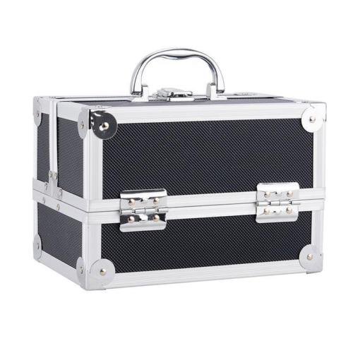9""x6""x6""Aluminum Makeup Train Case Jewelry Box Cosmetic Organizer 4 Color 996
