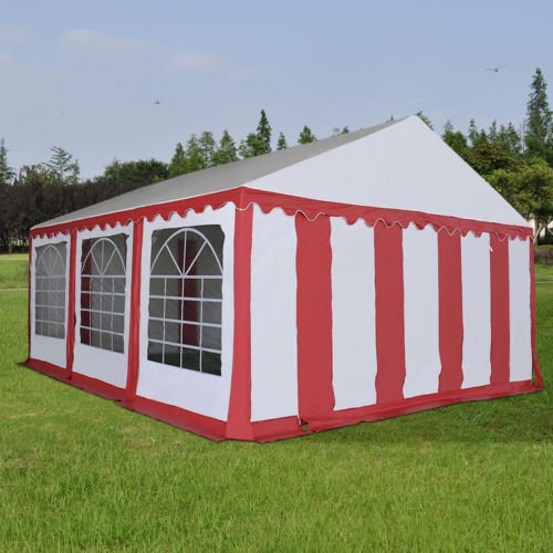 20'X20' PVC Tent Shelter Heavy Duty Outdoor Party Wedding Canopy Carport Red NEW